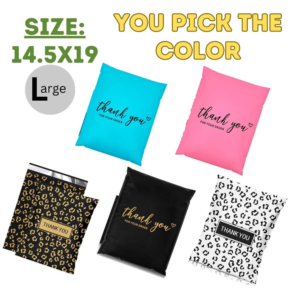 10 count - 14.5x19 Poly Mailer - You Pick Colors